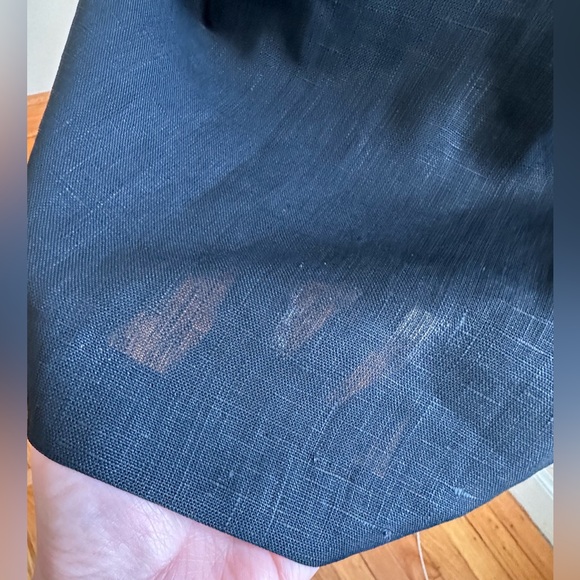 Sake Black 100% Linen Sleeveless Dress Thick Material SZ 10 - Picture 4 of 16